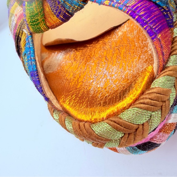 Christian Louboutin Madcarina Vibrant Multicolor Wedges - Picture 11 of 16